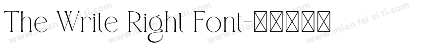 The Write Right Font字体转换